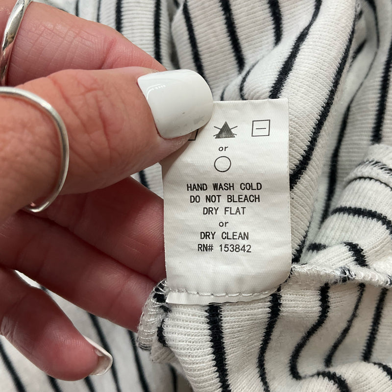 Code Mode White/Black Stripe Pre-Owned Ladies Top - Size Large - Margaret’s Fine Consignment
