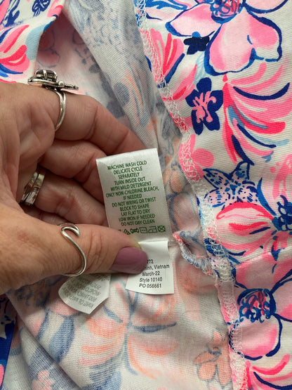 Lilly Pulitzer Pink/White/Blue Floral Pre-Owned Ladies Dress - Size XS