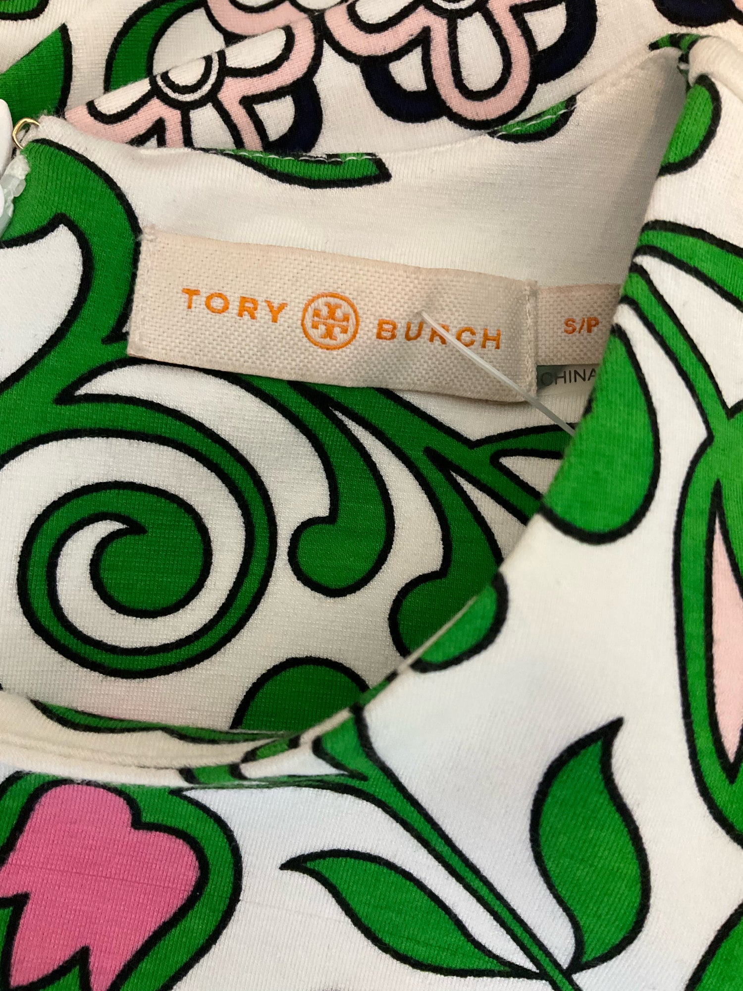 Tory Burch Ravena Floral Knit Fit &amp; Flare Dress Size Small
