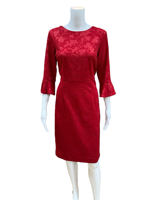 Shelby & Palmer Size 10 Red Solid Dress