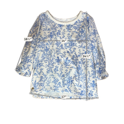 Lilly Pulitzer Marlowe Top XL Toile Me About It Giraffe Print Braided Neckline