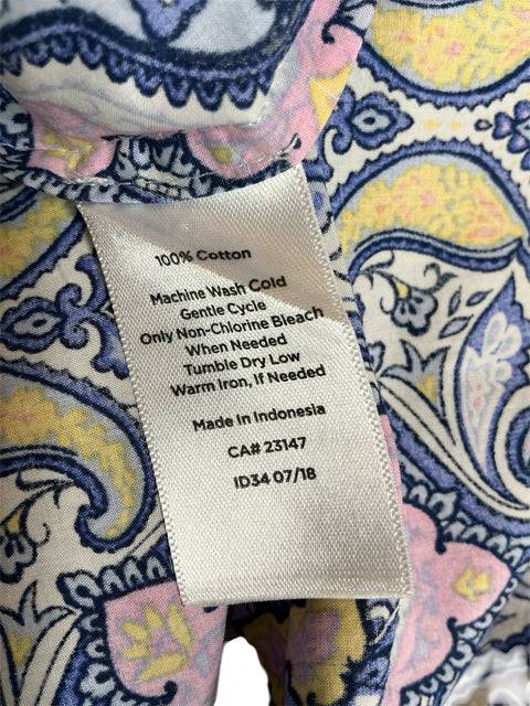 Talbots Purple/Yellow Paisley Ladies Pre-Owned Top - Size Small - Margaret’s Fine Consignment