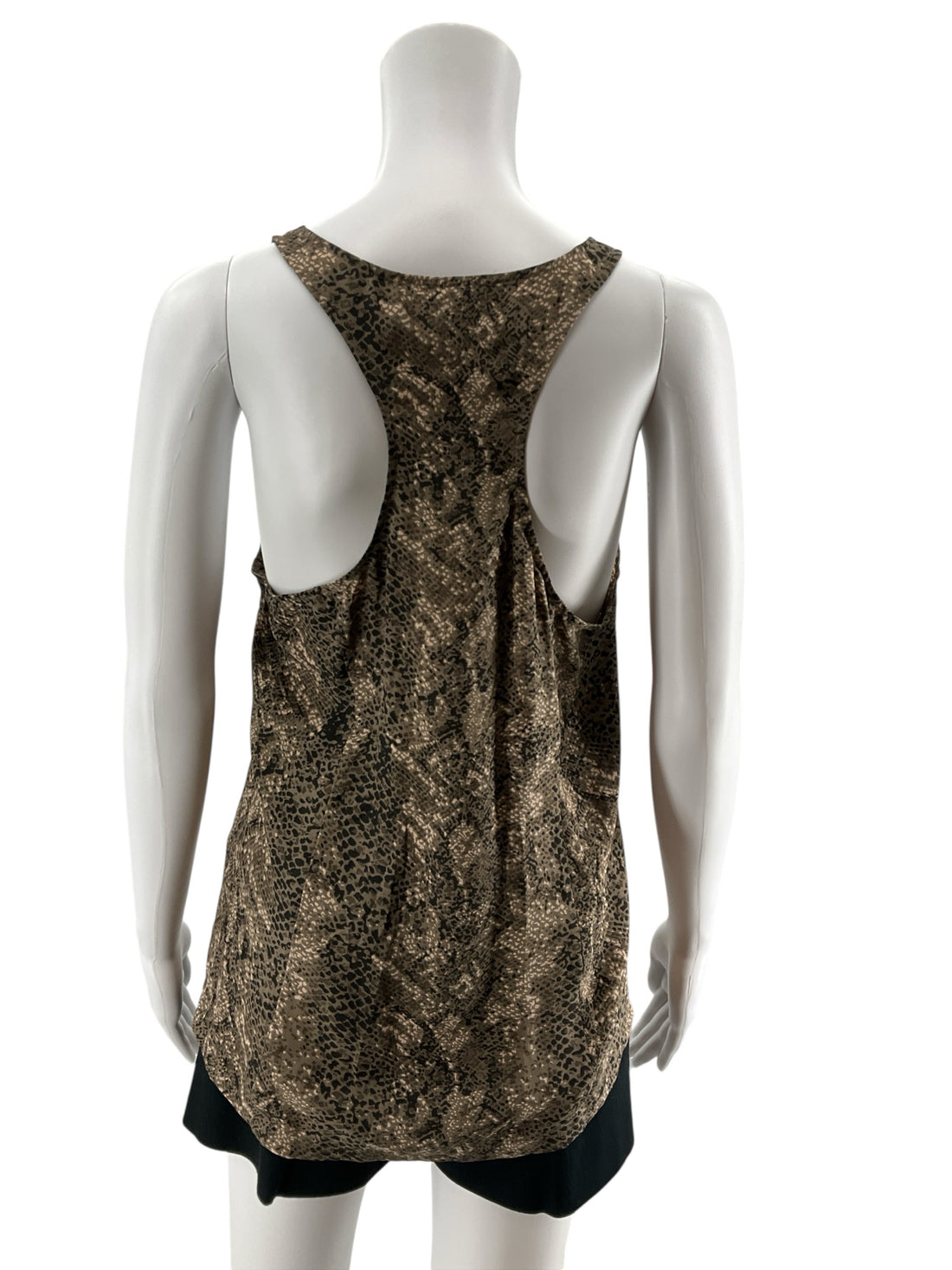 Joie Alicia 100% Silk Snake Print Racerback Tank Top Size Small