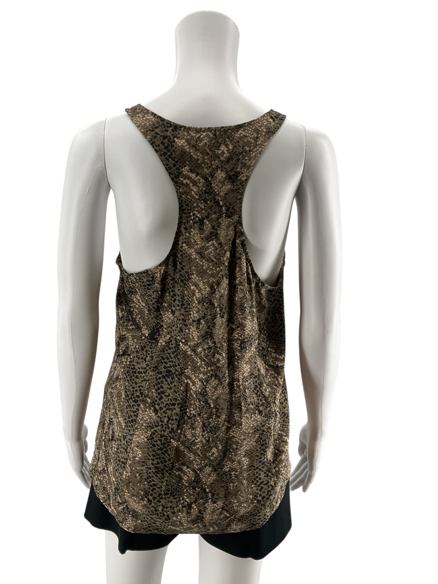 Joie Alicia 100% Silk Snake Print Racerback Tank Top Size Small