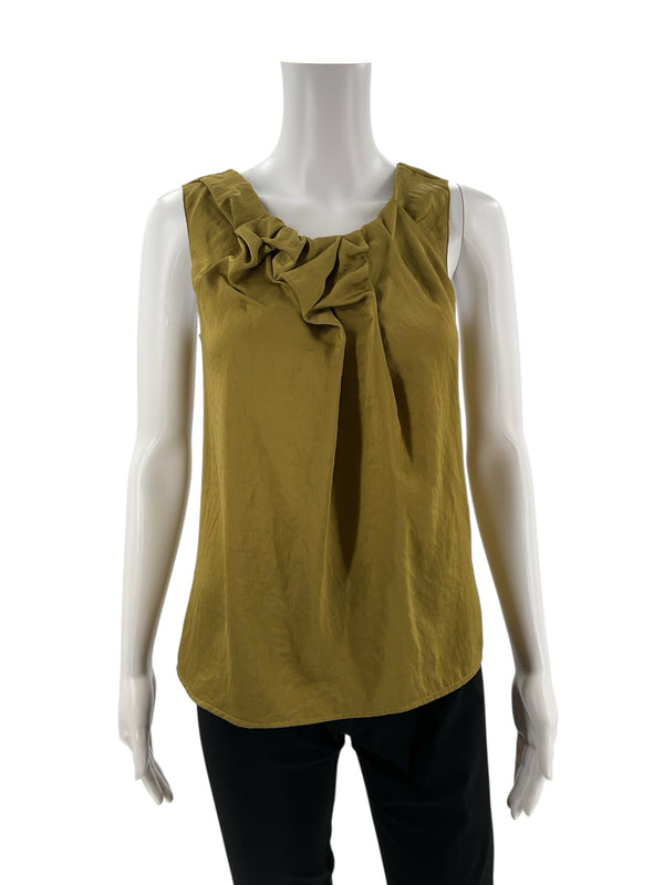 Loft Green Solid Pre-Owned Ladies Top - Size XS Petite