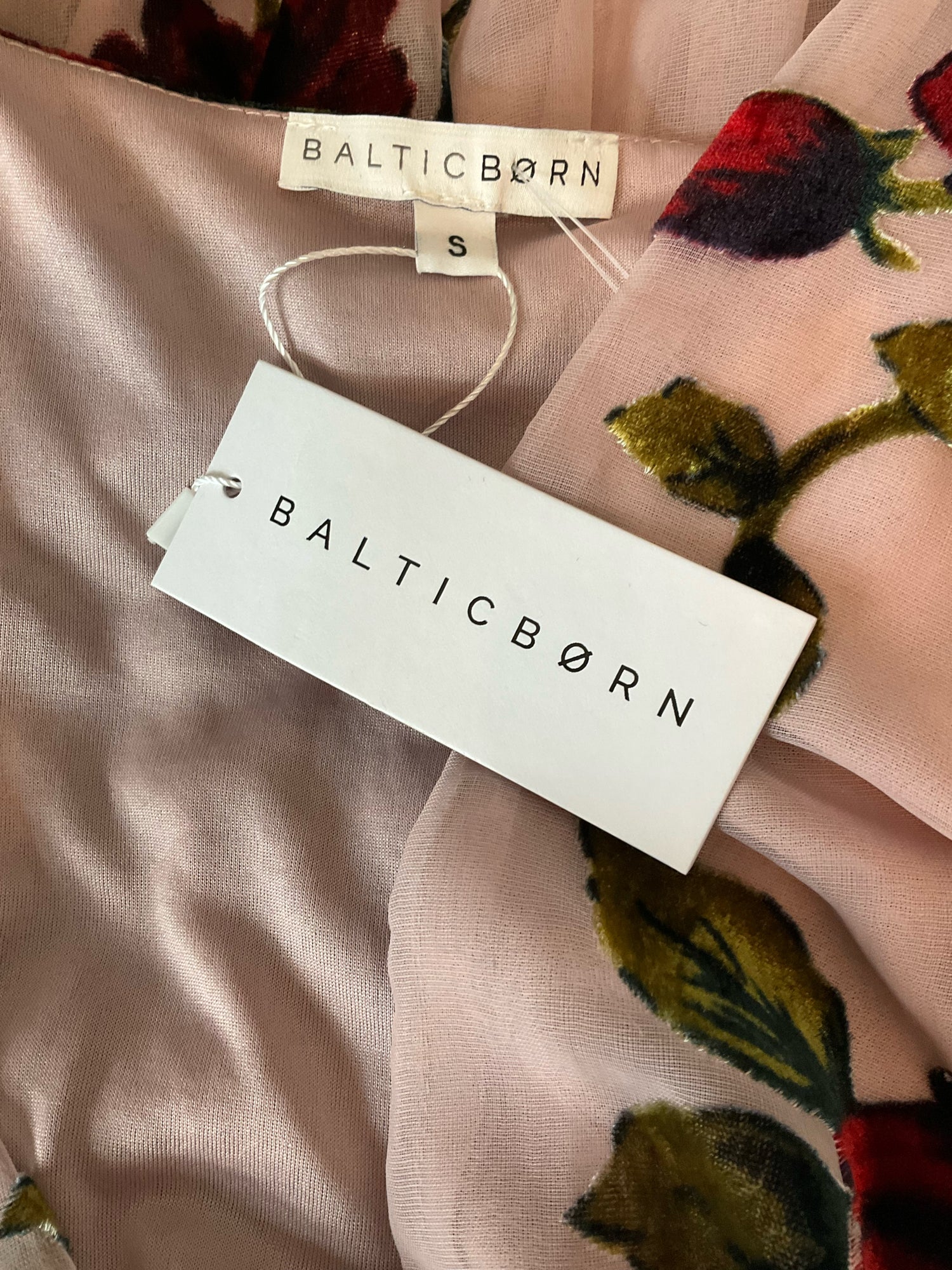 Baltic Born Lydia Floral Velvet Wrap Maxi Dress Size Small NWT