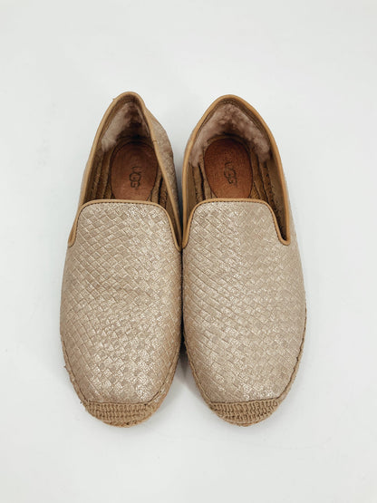 Ugg Tan Woven Pre-Owned Ladies Slip On - Size 7 - Margaret’s Fine Consignment