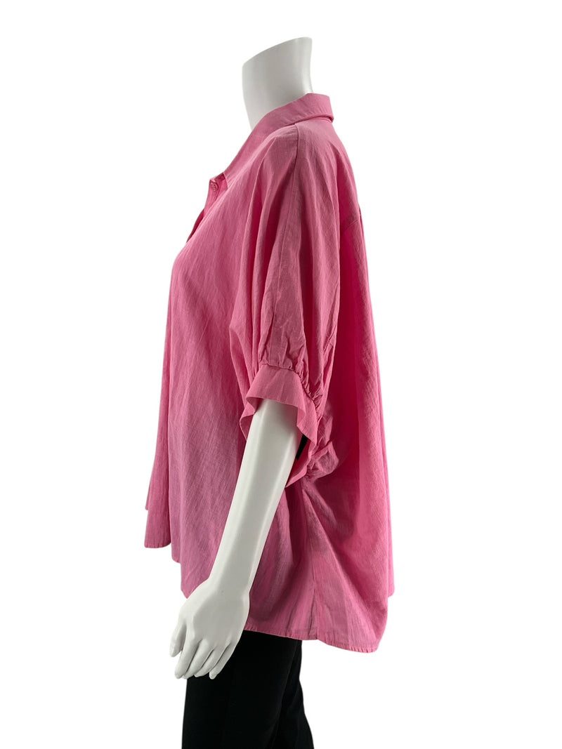 Day & Moon Pink Solid Pre-Owned Ladies Top - Size Small