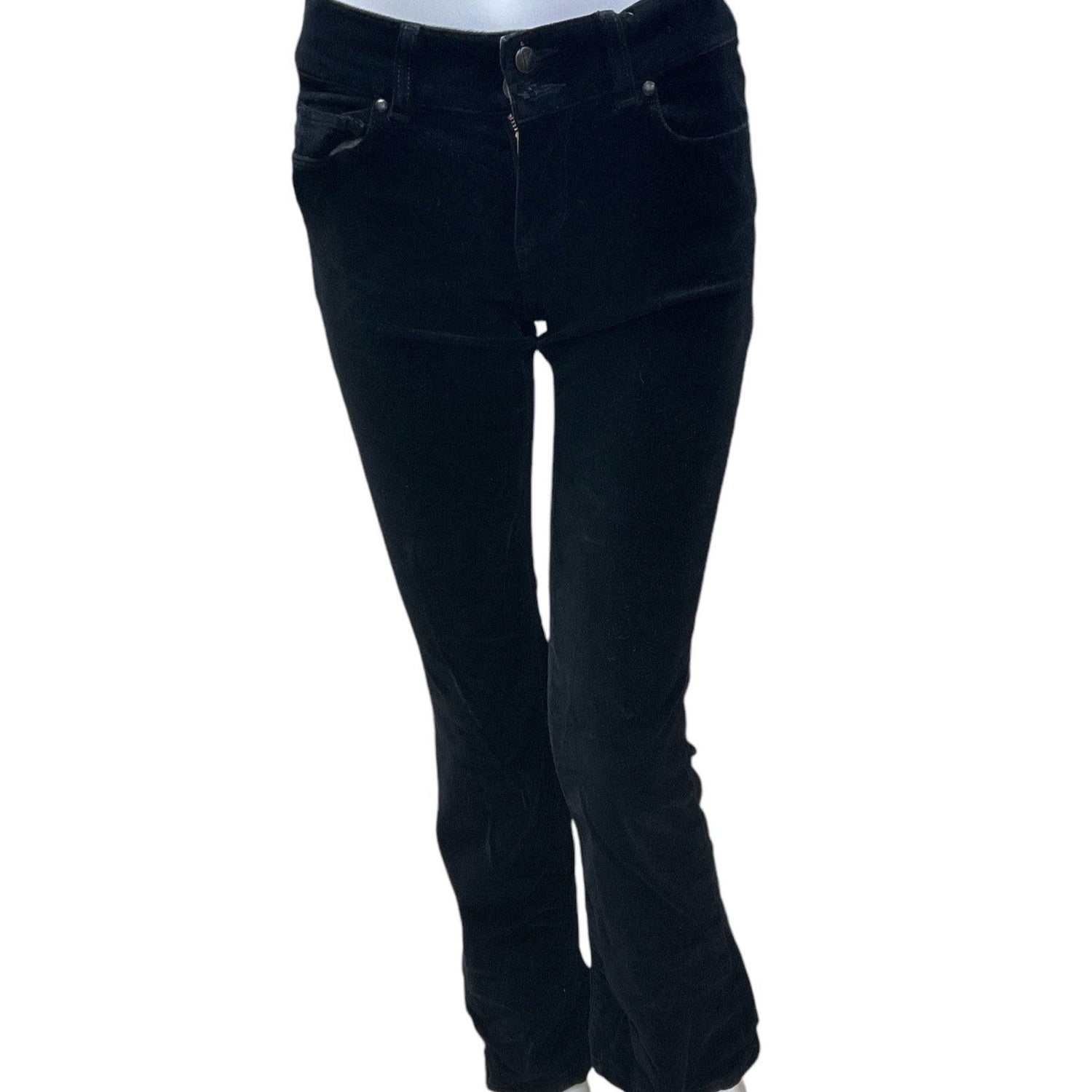 Paige Black Velvet Pre-Owned Ladies Pants - Size 4 - Margaret’s Fine Consignment