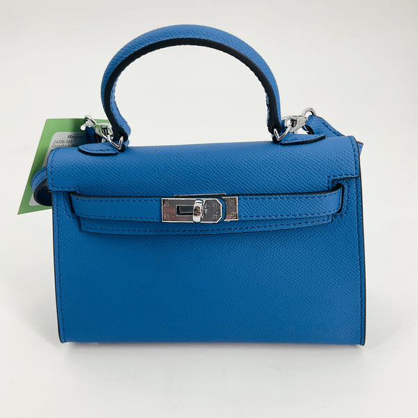 Mille Blue Solid Pre-Owned Ladies Crossbody Bag - Margaret’s Fine Consignment
