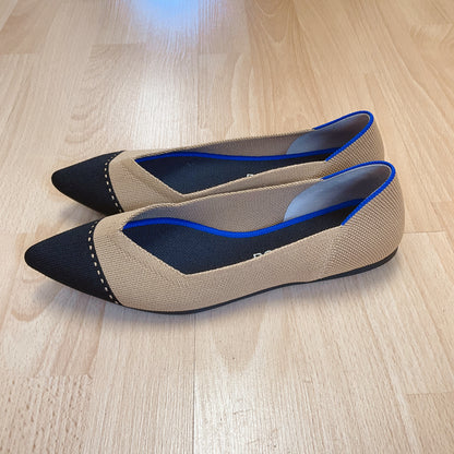 Rothy Tan/Black Flats Size 7.5 - side view