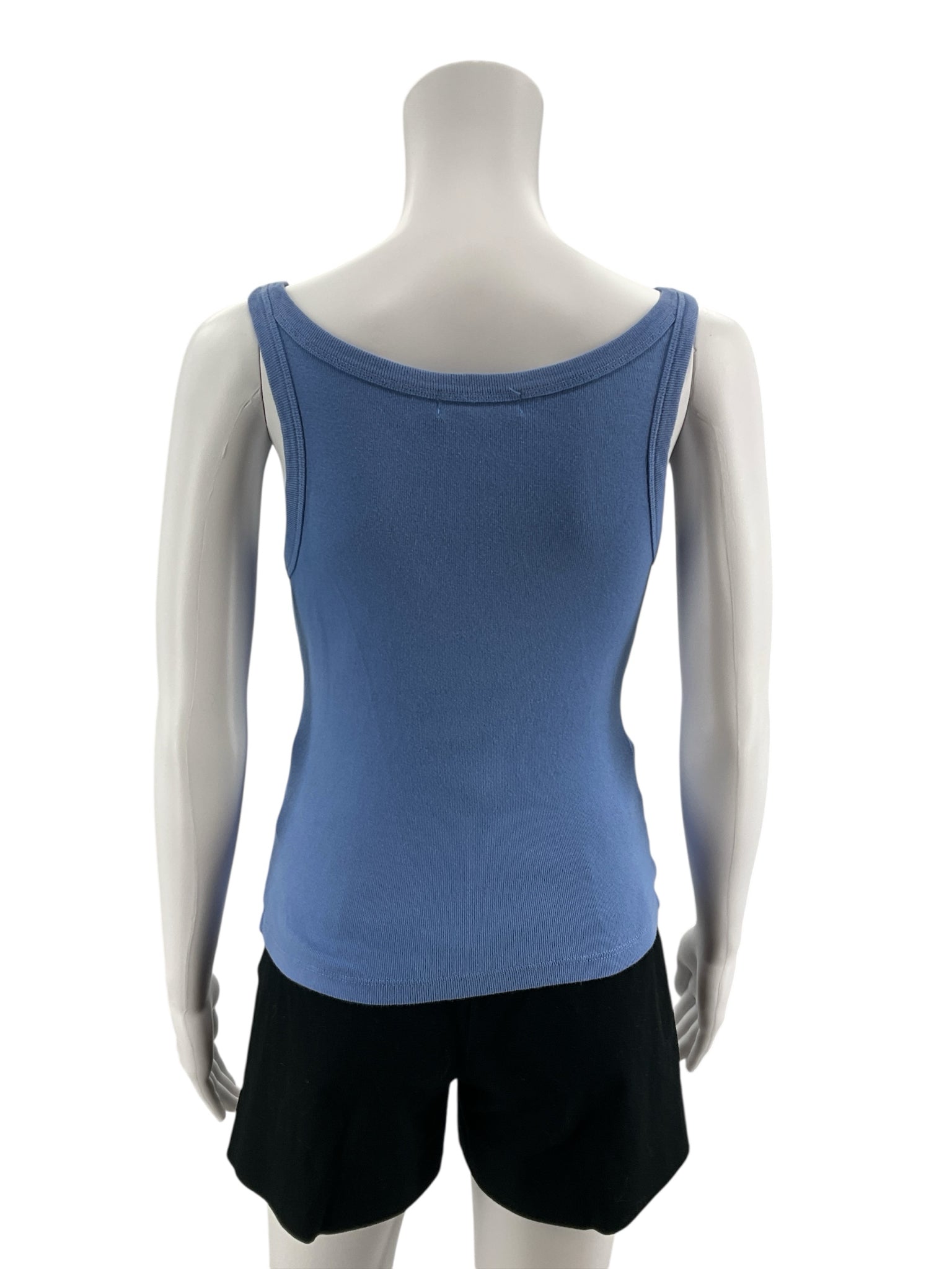 Michael Stars Blue 2x1 Rib Scoop Neck Tank Top Size S | Pre-Owned