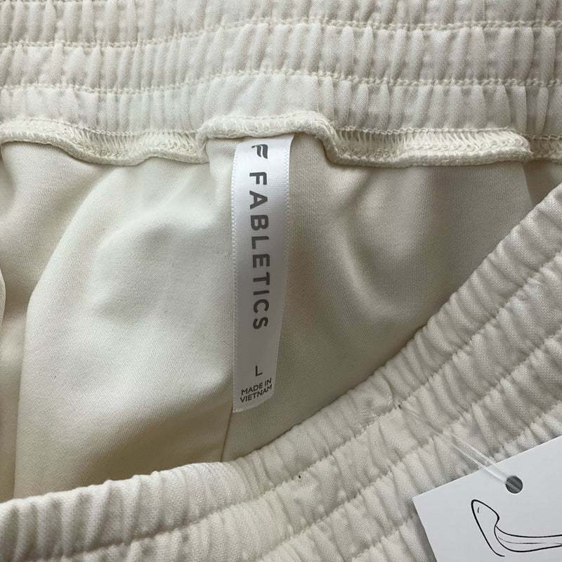 Fabletics Cream Tie-Hem Jogger Pants – Size Large, Excellent Condition - Margaret’s Fine Consignment