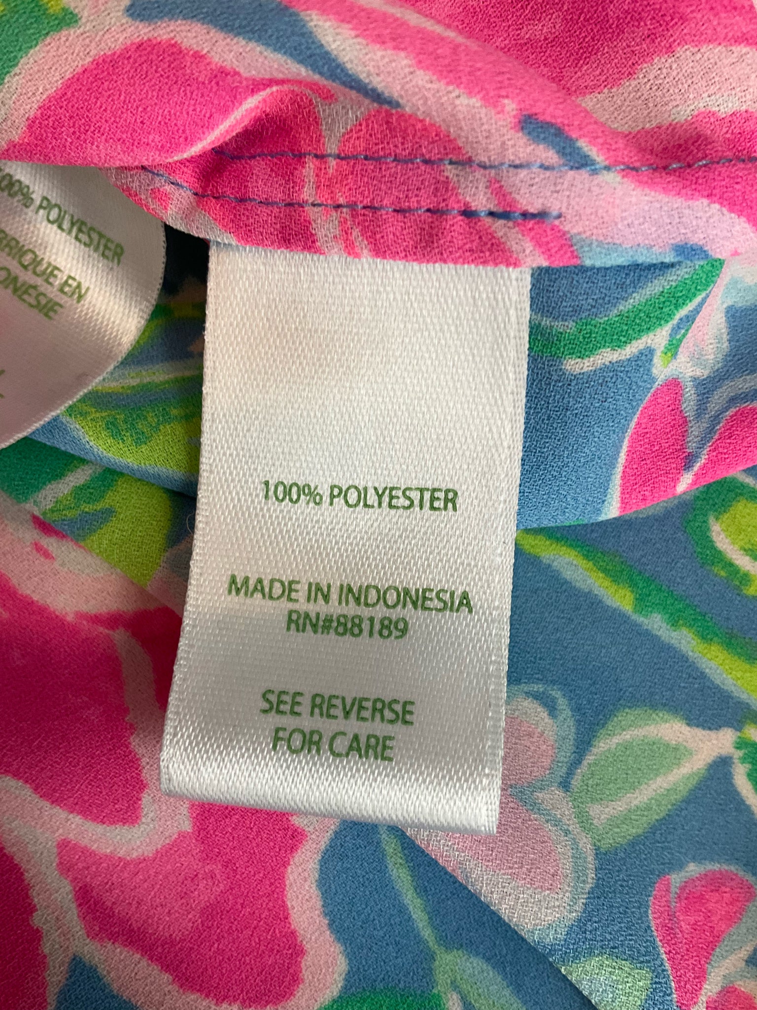 Lilly Pulitzer Elsa Top Multi Sink Or Swim Floral Blouse Size L - Downstairs