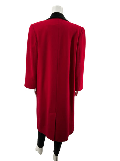 Harve Benard Red/Black wool Pre-Owned Ladies Coat - Size 4 - Margaret’s Fine Consignment