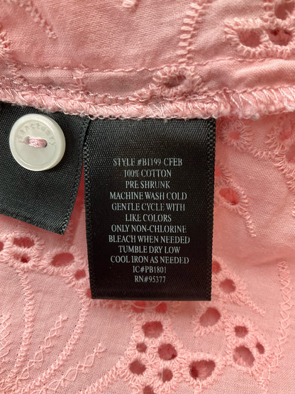 Sanctuary Pink Eyelet Pre-Owned Ladies Top - Size Small