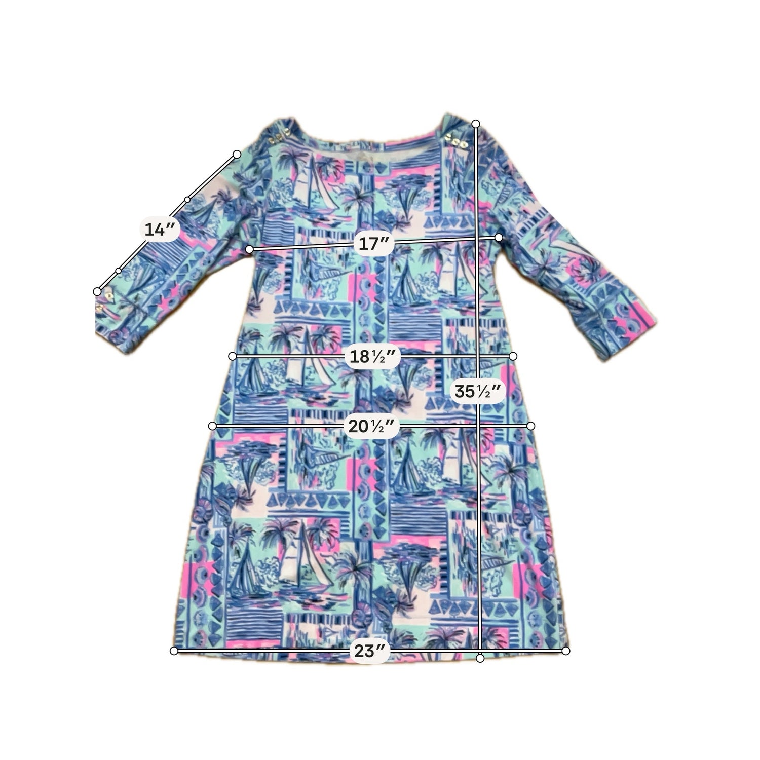 Lilly Pulitzer Sophie Dress XL You Gotta Regatta Sailboat Print
