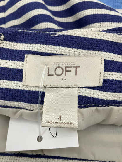 Ann Taylor LOFT Striped Cotton Pencil Skirt Size 4 - ONLINE ONLY