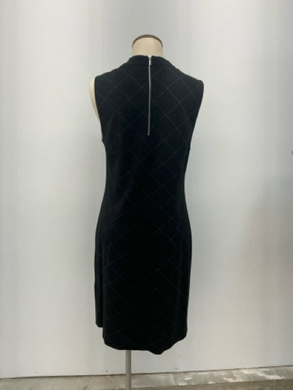 Sharagano Diamond Jacquard Knit Sheath Dress Black Gray Size 10 - ONLINE ONLY
