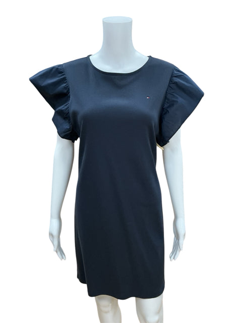 Tommy Hilfiger Navy Solid Dress Size Large