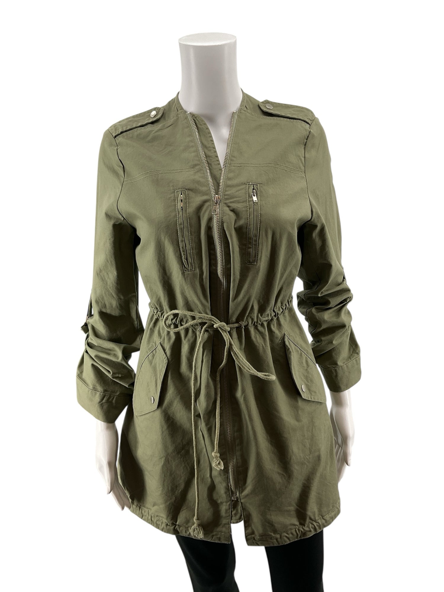 Beulah Olive Green Anorak Utility Military Jacket Size Medium