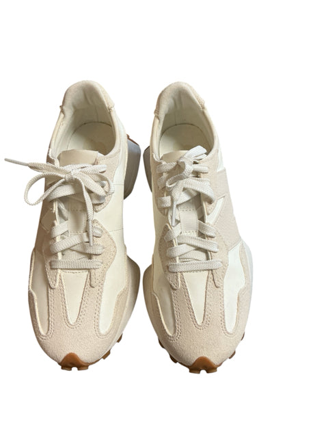 New Balance 327 Cream &amp; Tan Suede Retro Sneakers | Women&