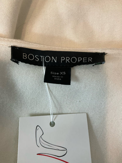 Boston Proper Boho Embroidered Tassel Tie Tunic Dress Size XS