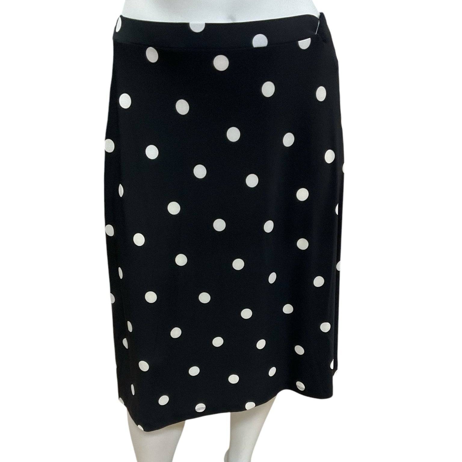 Kasper Black/White Polka Dot Ladies Pre-Owned Skirt - Size XL - Margaret’s Fine Consignment