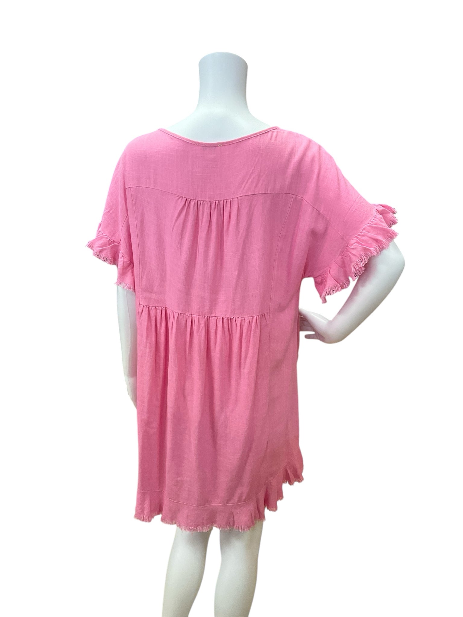 Umgee Pink Dress Size Medium - rear