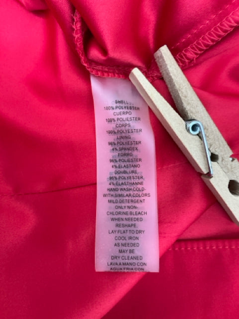 Vince Camuto Fuchsia Red Tie-Neck Flutter Sleeve Dress | Size 8