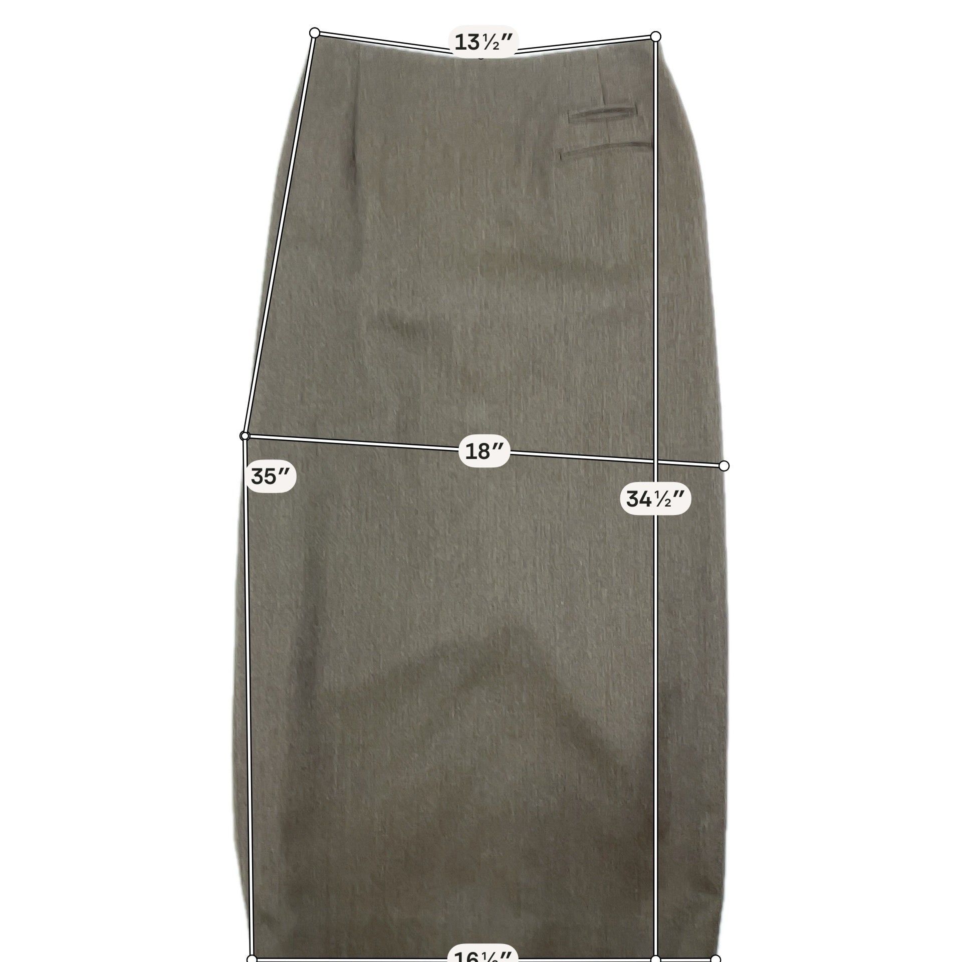 Bowdon Brown Solid Skirt – Women’s Size 8 – ONLINE ONLY