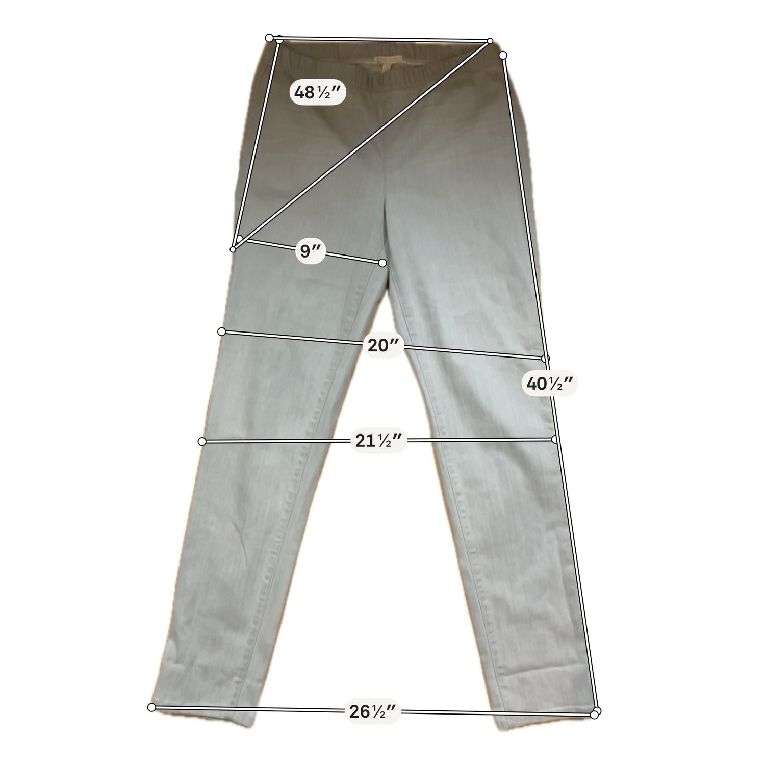 Eileen Fisher Gray Organic Cotton Stretch Jersey Pull-On Pants Size Small
