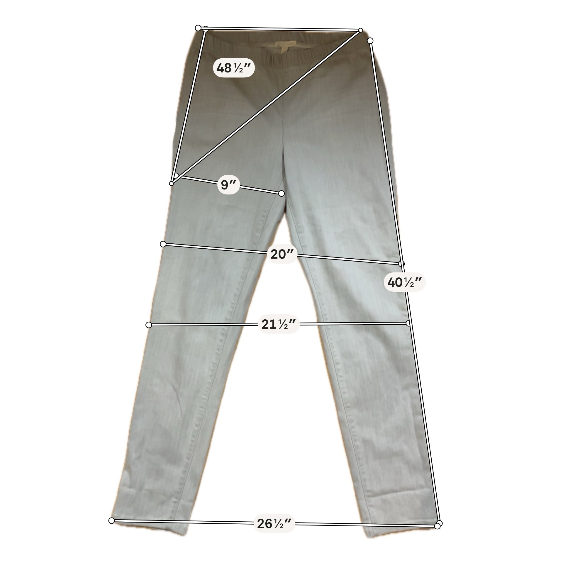 Eileen Fisher Gray Organic Cotton Stretch Jersey Pull-On Pants Size Small