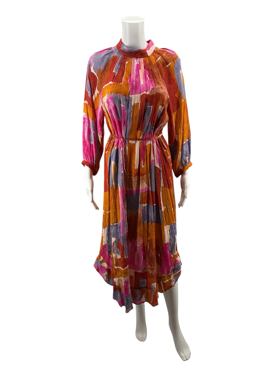 Maeve by Anthropologie Abstract V-Neck Maxi Dress Size Small