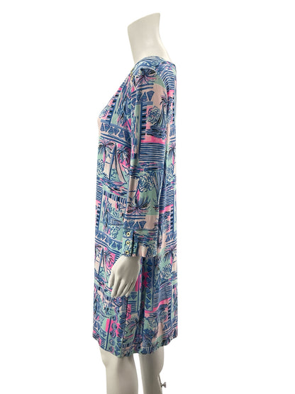 Lilly Pulitzer Sophie Dress XL You Gotta Regatta Sailboat Print