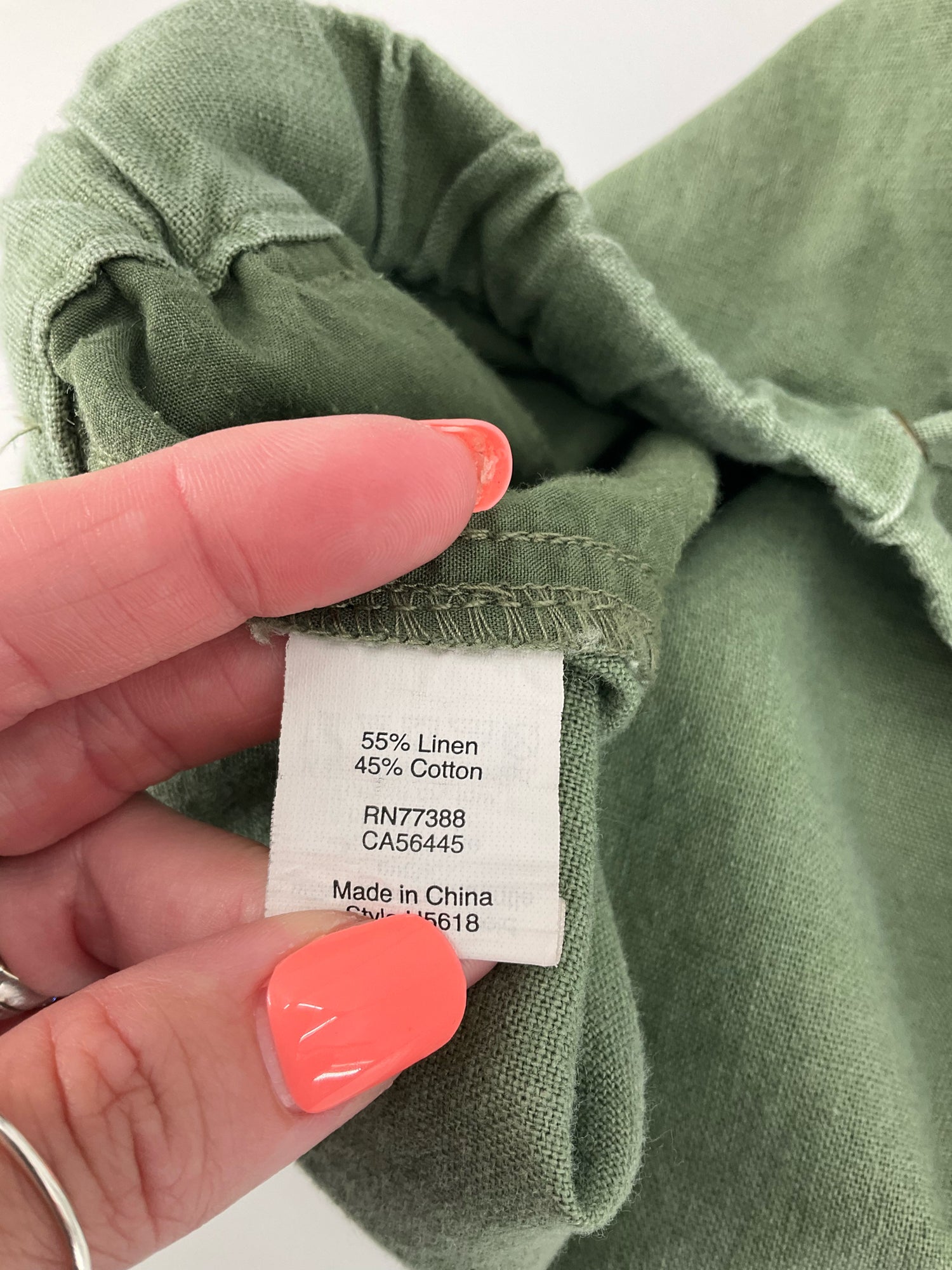 J.Crew Olive Shorts Seaside Linen Cotton Blend Drawstring Shorts XS Olive Green Raw Hem - Size XS