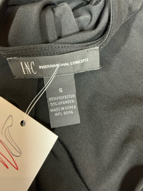 INC International Concepts Zipper Accent Ruched Sleeve Bodycon Dress Size S Black - ONLINE ONLY