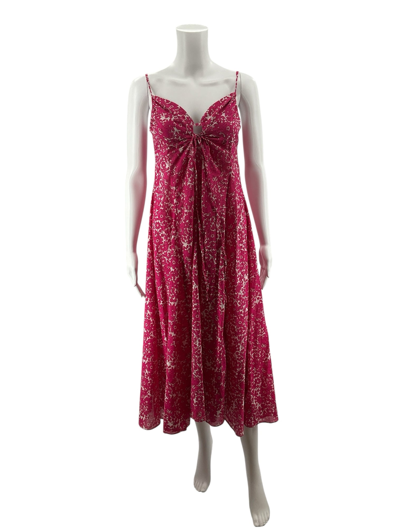 J.Crew Floral Tie-Front Smocked Cotton Maxi Sundress Size XS