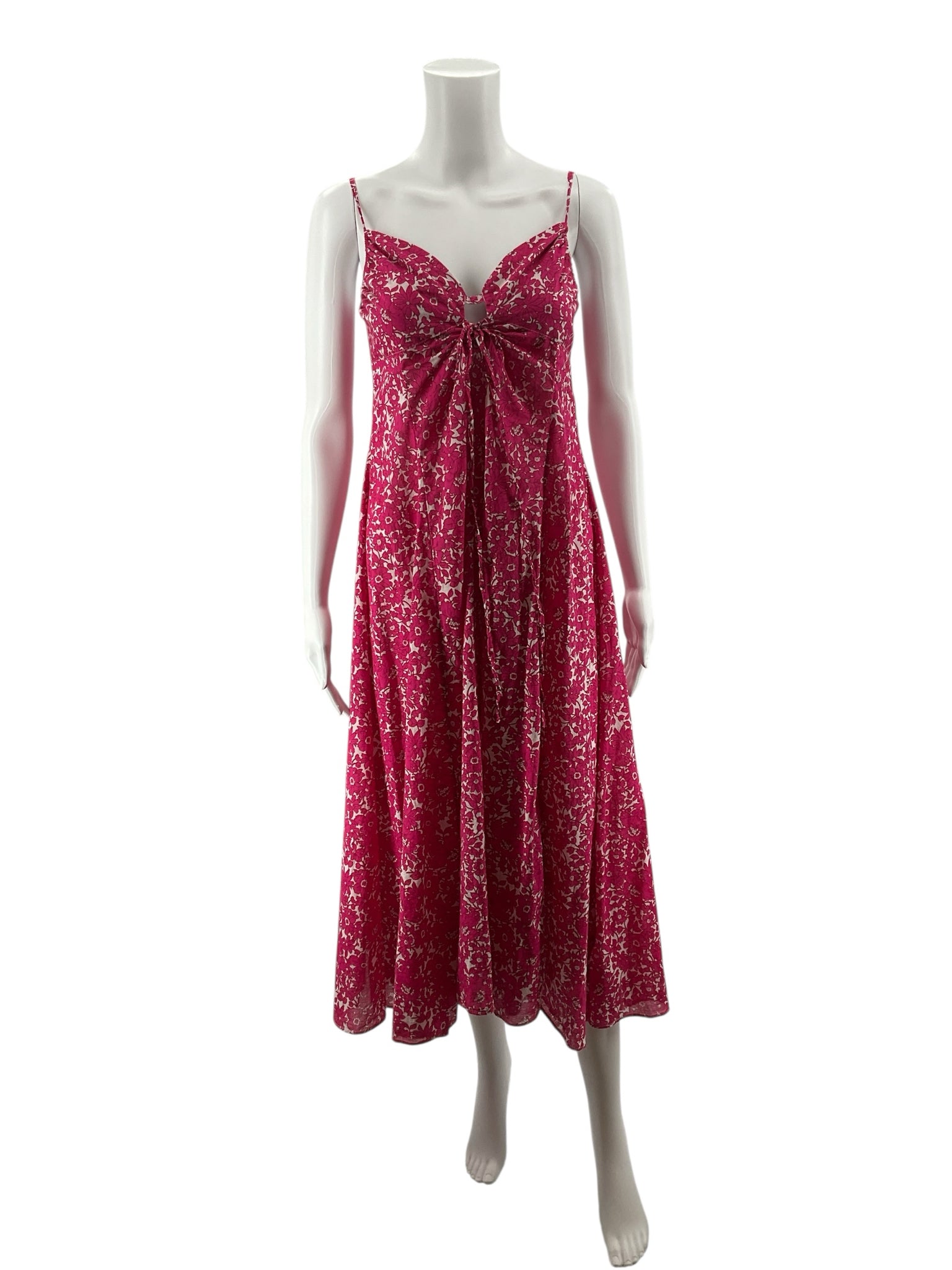 J.Crew Floral Tie-Front Smocked Cotton Maxi Sundress Size XS