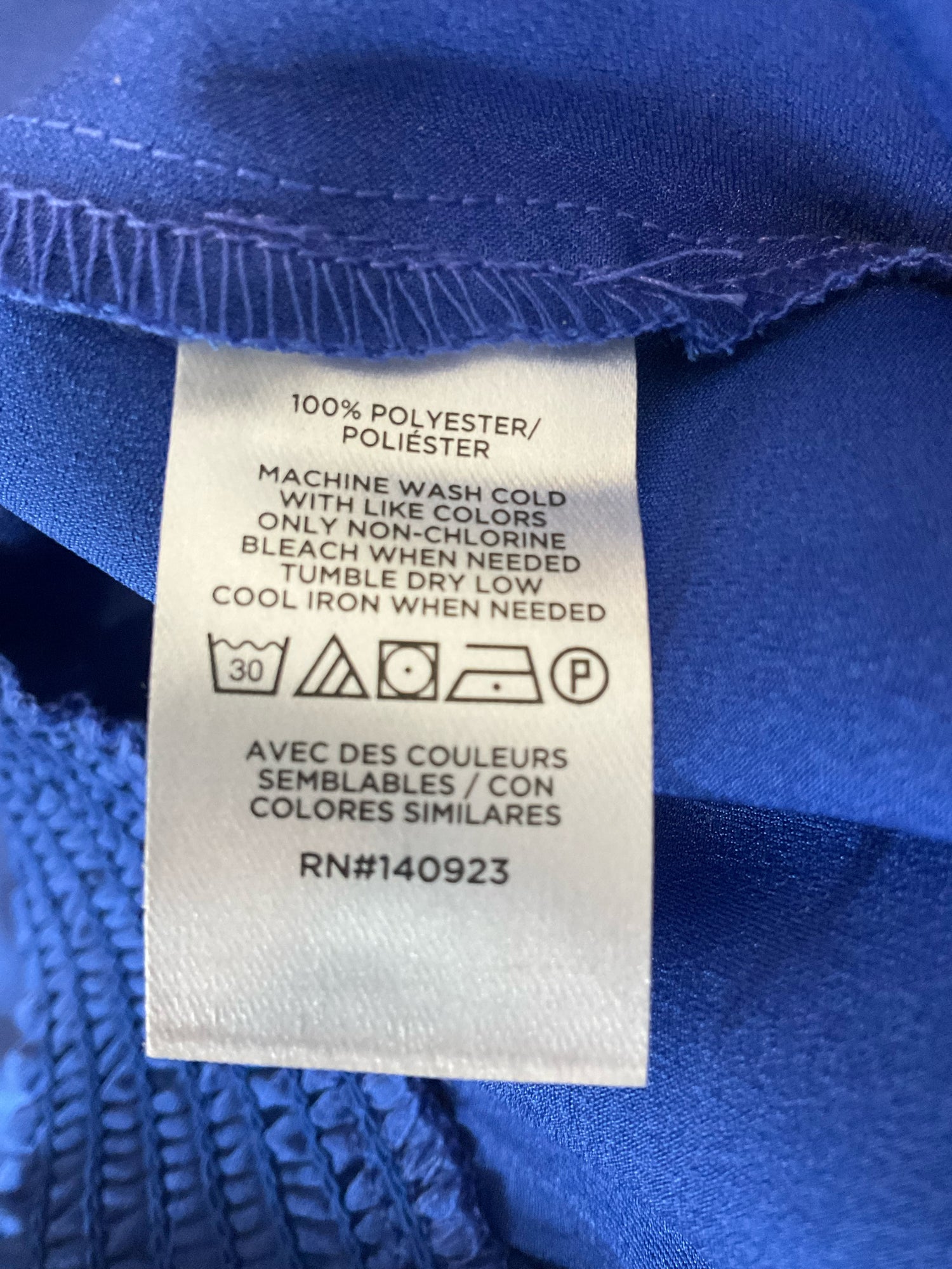 LOFT Royal Blue Bateau Neck Dolman Sleeve Blouson Top Size Large