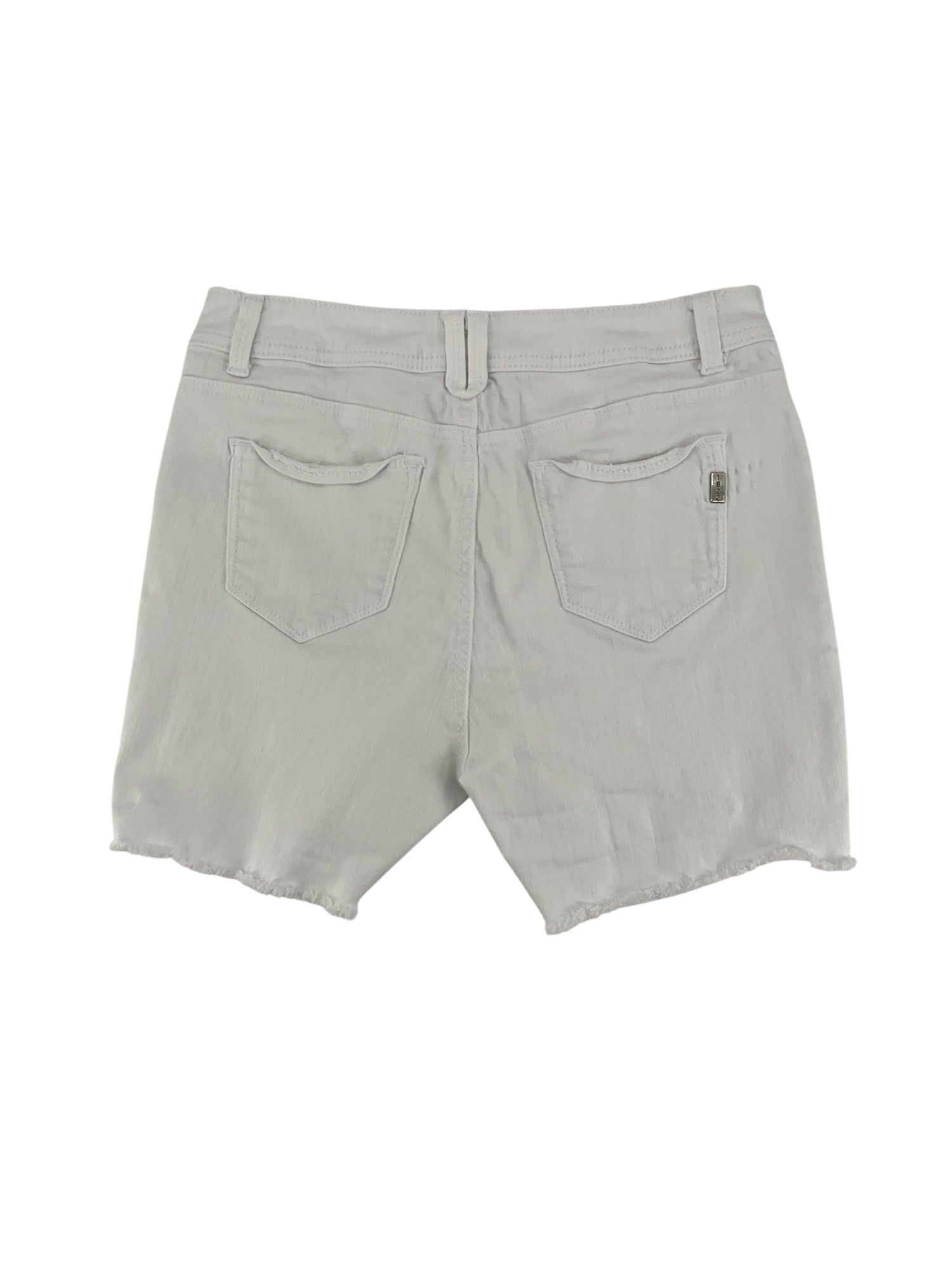 1822 Denim White Frayed Hem Cutoff Shorts Size 6 / 28