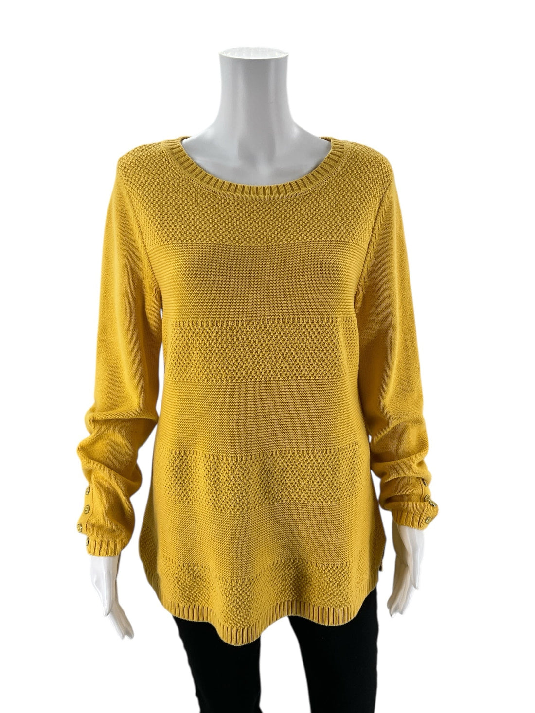 Talbots - Mustard Solid Pre-Owned Ladies Casual Top - Size M