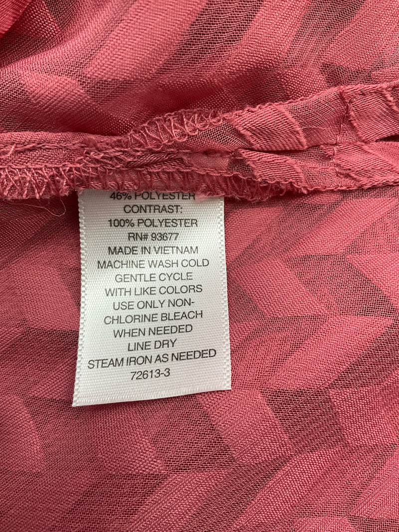 Worthington Pink Chevron Pre-Owned Top - Size Small