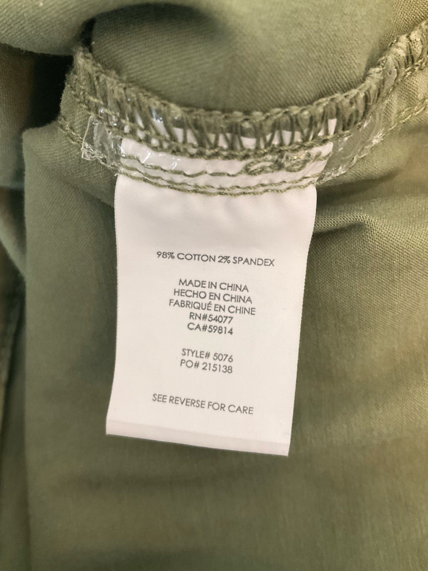 cabi Olive Pant Expedition Jogger Pants Size 4 Olive Green Cargo Utility Style 5076 - Size 4