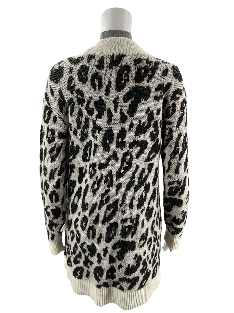 BB Dakota Cream/Black/Pink Animal Pre-Owned Ladies Shrug - Size XS