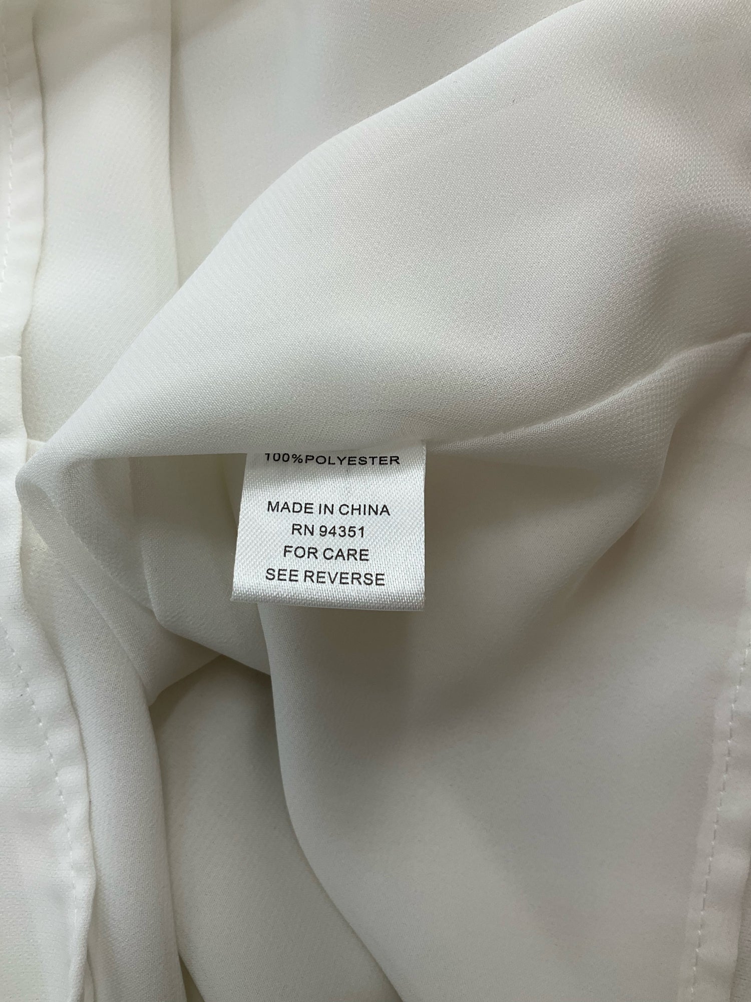 Jade Cream Solid Pre-Owned Ladies Top - Size Small