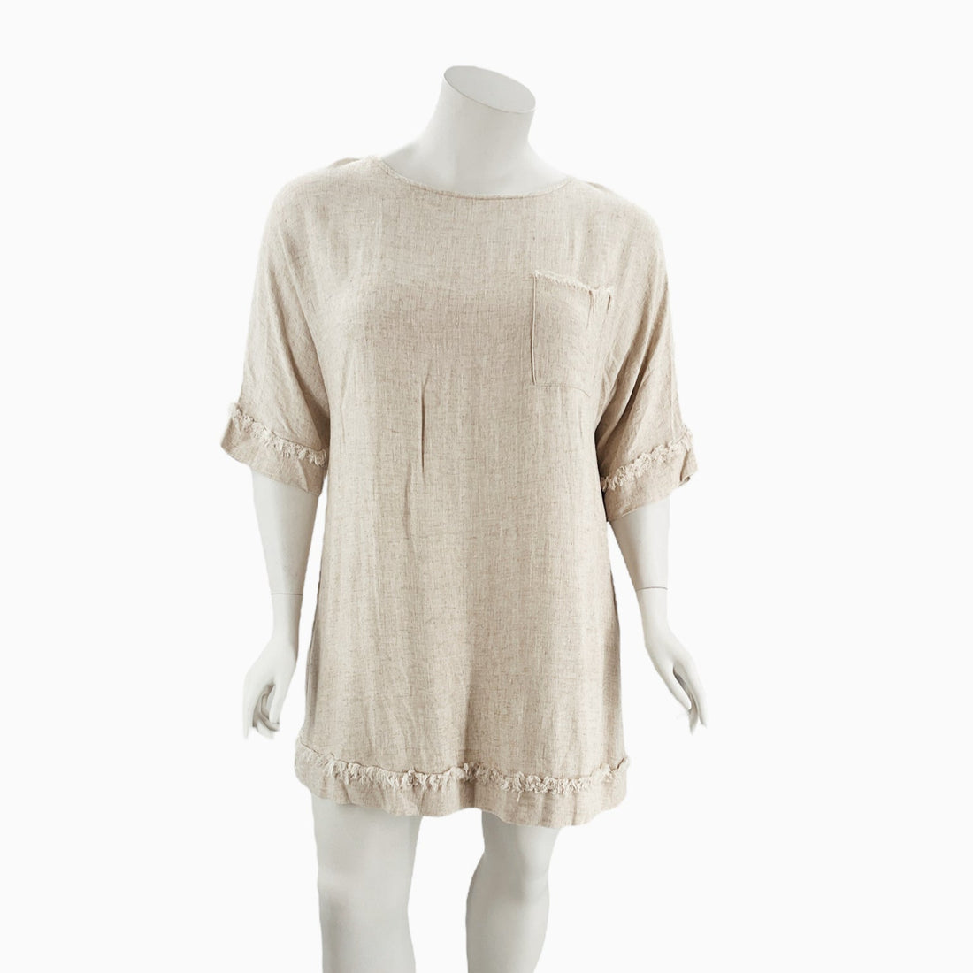 Umgee Tan Solid Pre-Owned Ladies Dress - Size XL - Margaret’s Fine Consignment