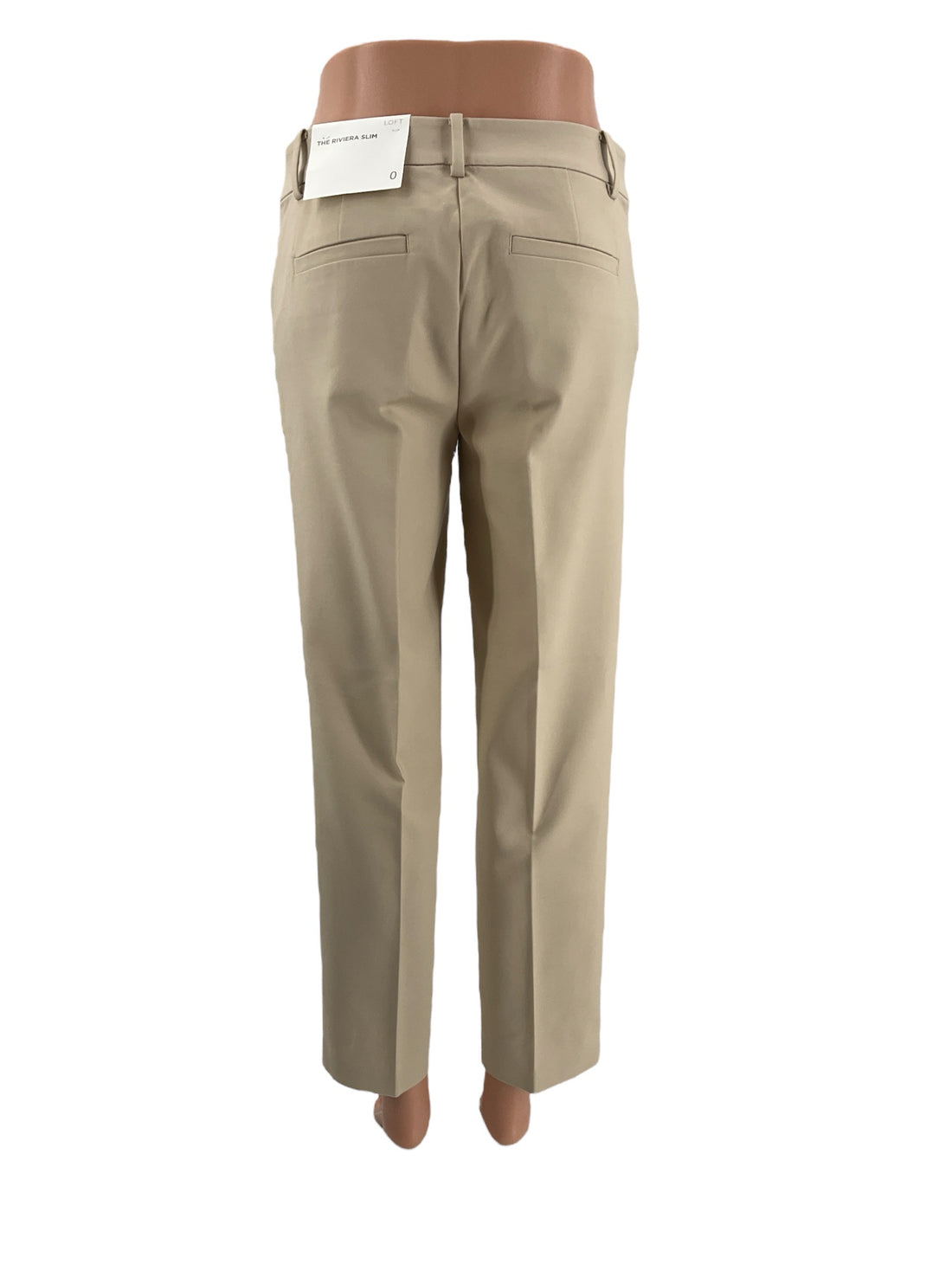 Loft Tan Solid Ladies Pre-Owned New With Tags Pants - Size 0 - Margaret’s Fine Consignment
