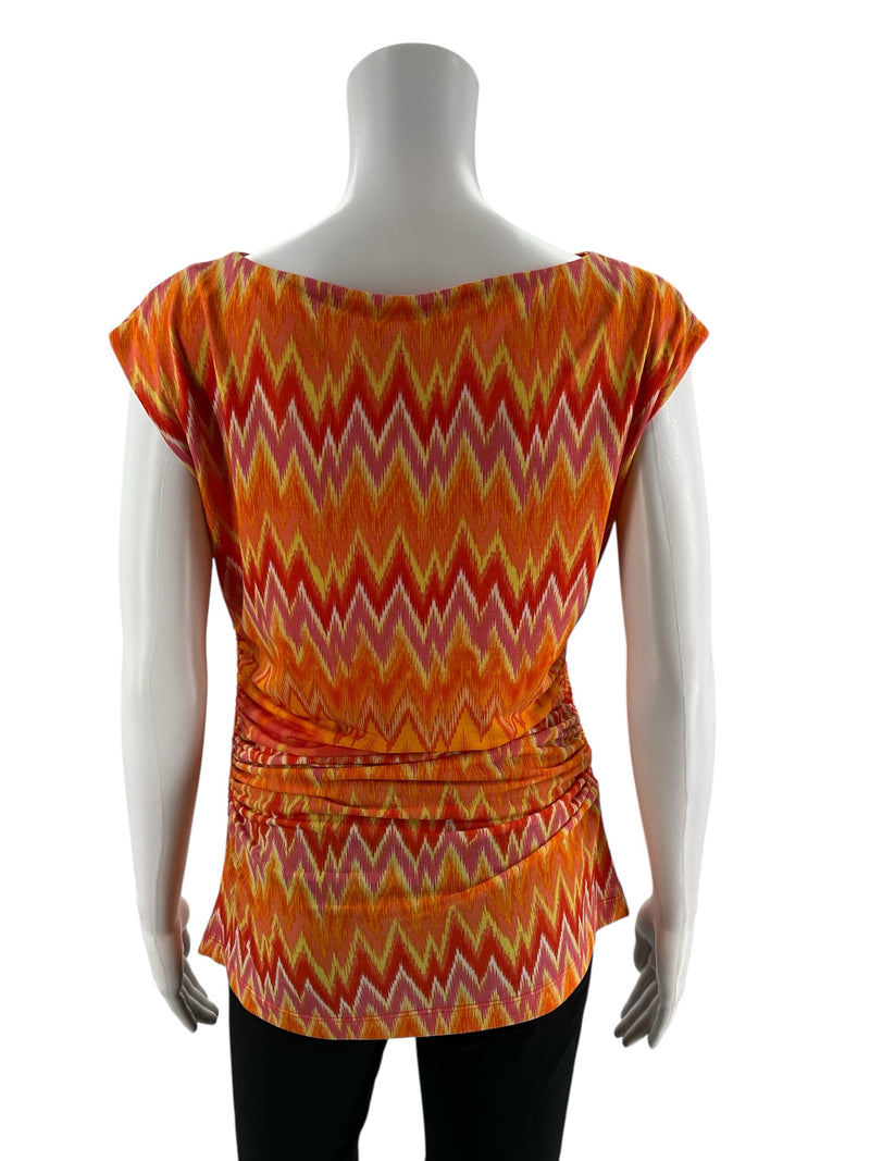 Vince Camuto Orange/Pink Pre-Owned Ladies Top - Size Medium