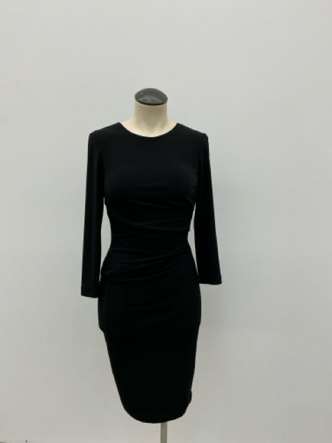 Vince Camuto Side Ruched Sheath Dress Black Size 2 | LBD 3/4 Sleeve - ONLINE ONLY
